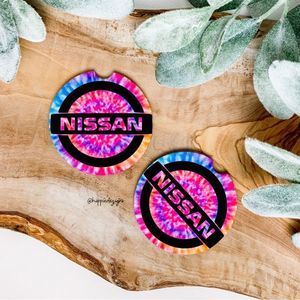 Tie Dye Nissan Car Coaster Set | Nissan Coasters